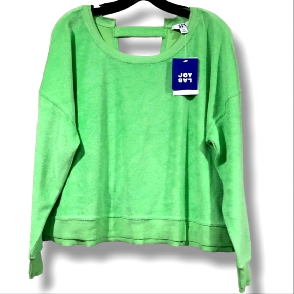 JoyLab Tops Ad Nwot Joylab Large Top Relaxed Fit Sweatshirt Criss Cross Back French Terry
